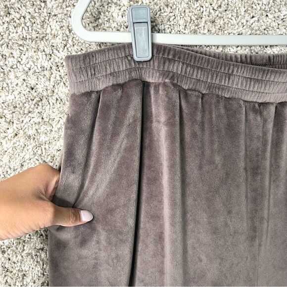 Skims Pants Women’s 2X Light Taupe Brown Velour Wide Leg Plus Size - Picture 3 of 7